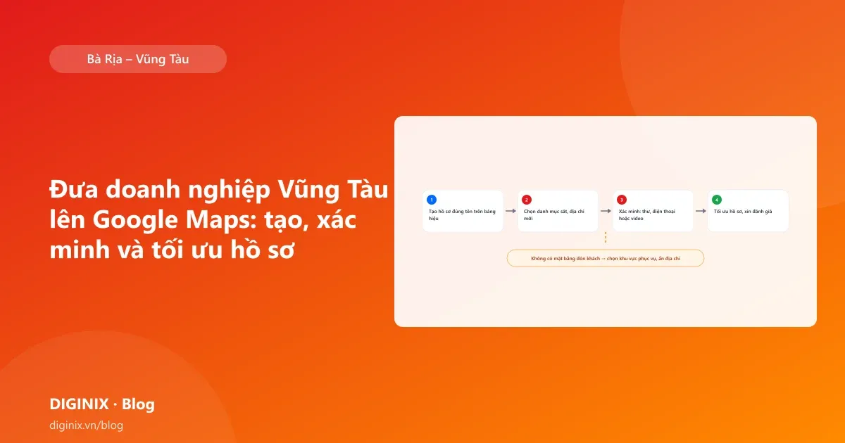 Minh họa hồ sơ Google Business Profile của doanh nghiệp ở Vũng Tàu trên bản đồ