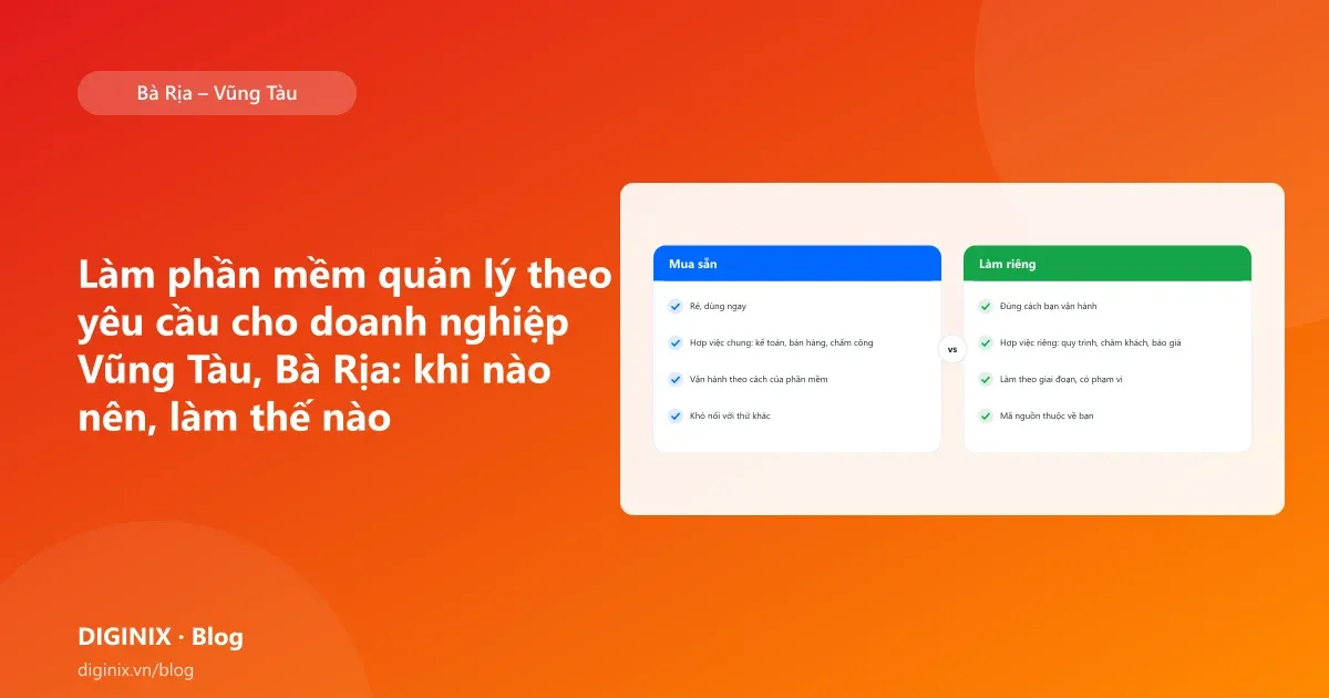 Minh họa so sánh mua phần mềm có sẵn và làm phần mềm quản lý theo yêu cầu