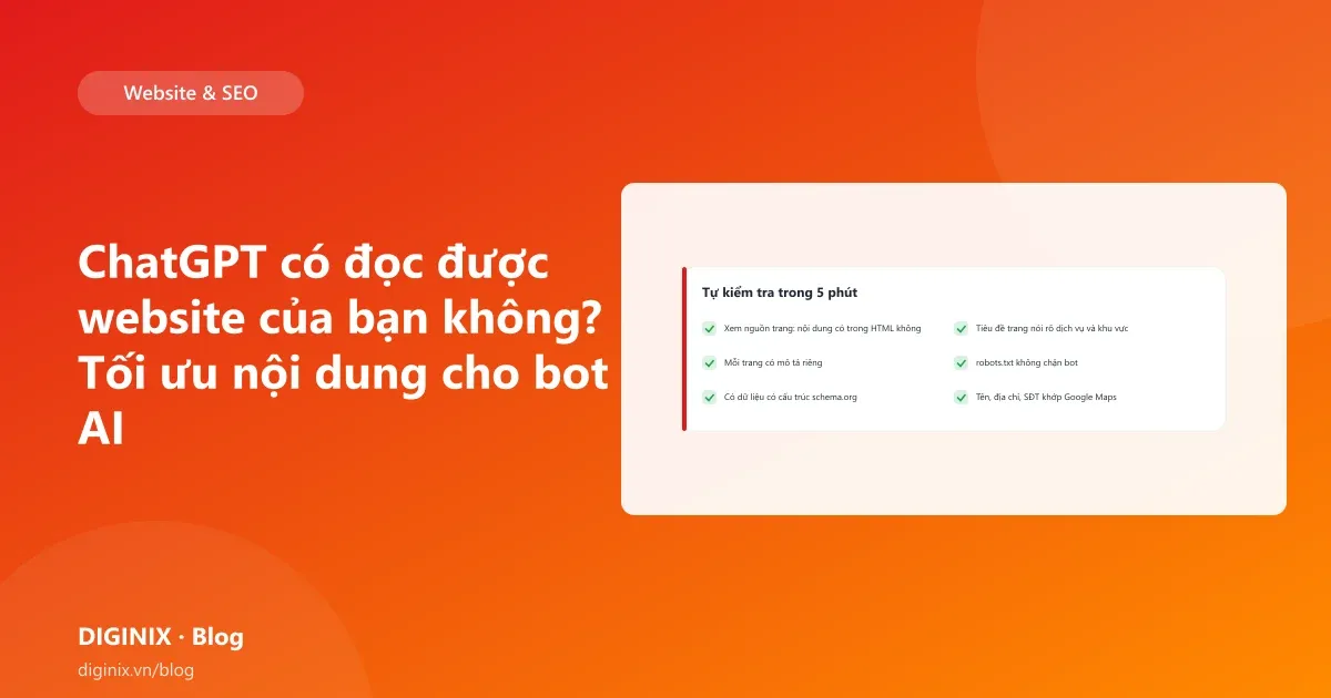 Minh họa bot AI đọc nội dung website và trích dẫn nguồn