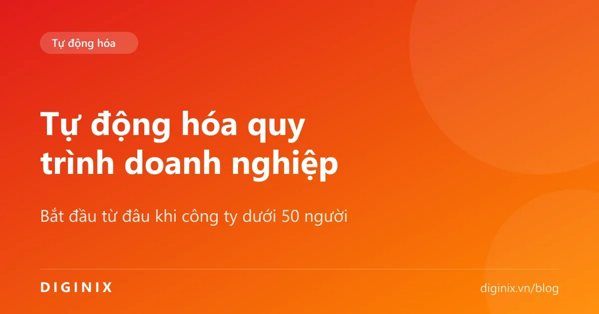 Minh họa quy trình làm việc được tự động hóa trong doanh nghiệp nhỏ